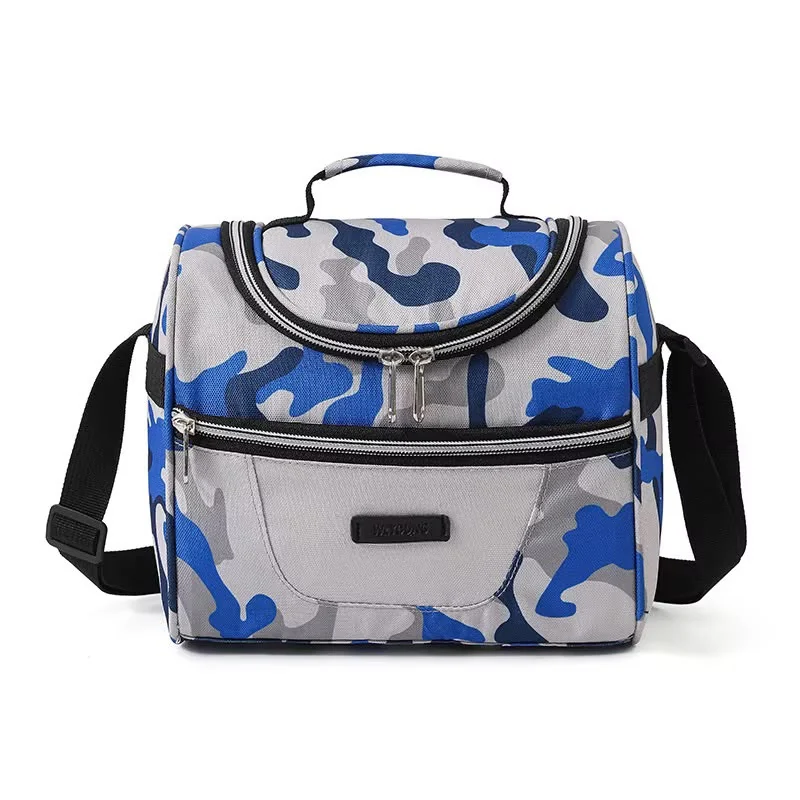 Sac isotherme enfant bleu camouflage
