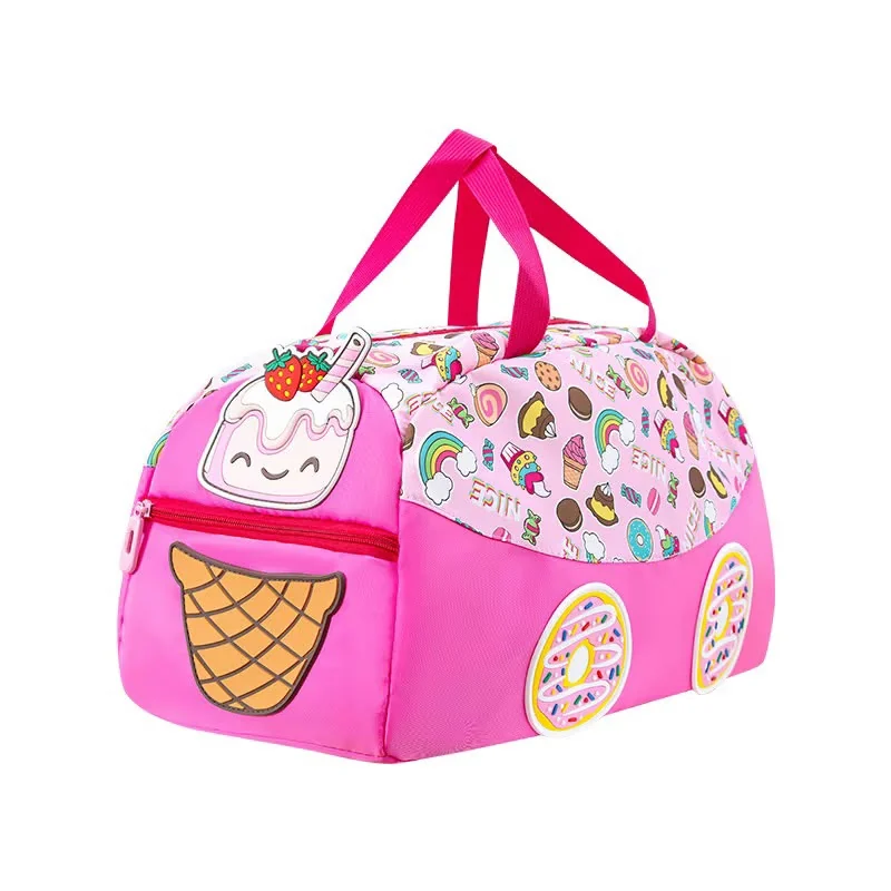 Sac de sport enfant rose motif glace