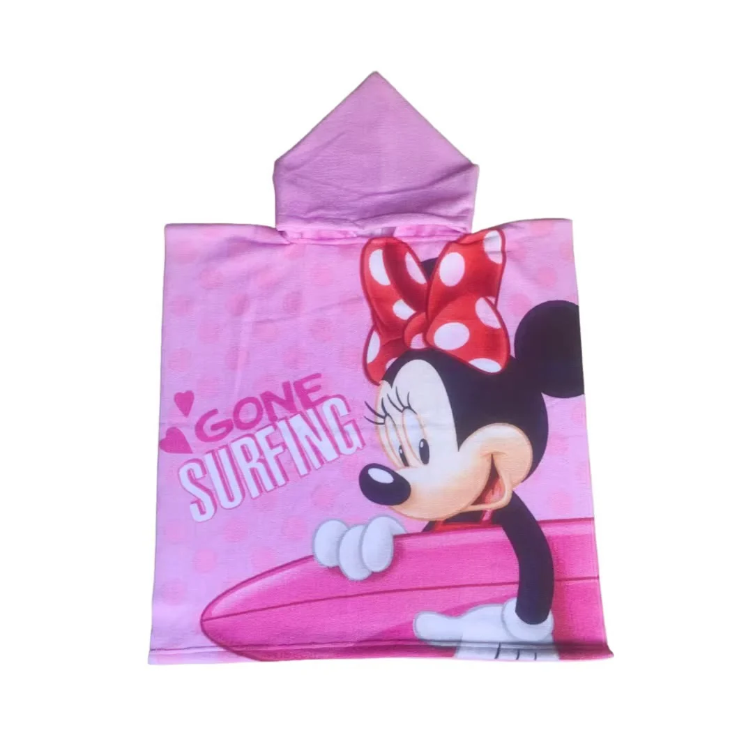 Poncho enfant Minnie lilas