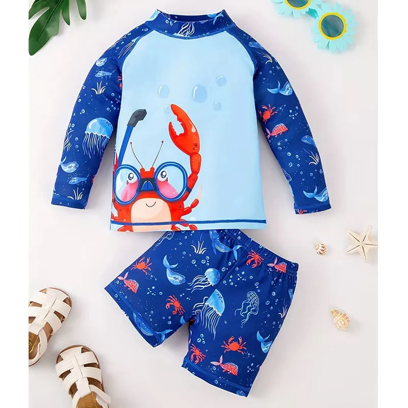 Ensemble de bain enfant motif crabe