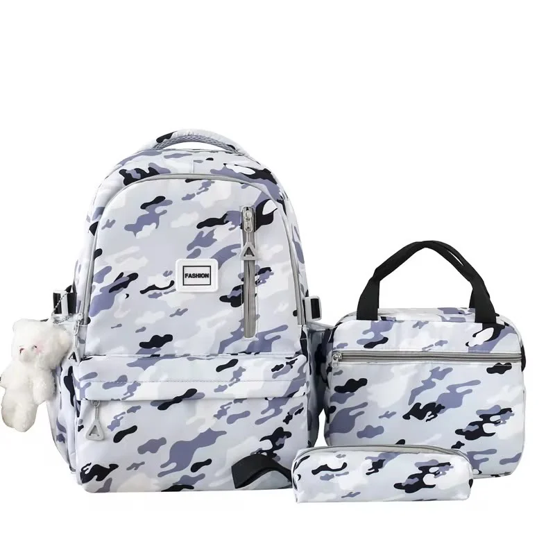 Ensemble sac à dos scolaire clair 3 pièces