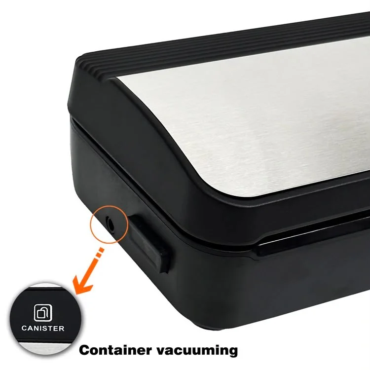 Machine de mise sous vide avec bac
